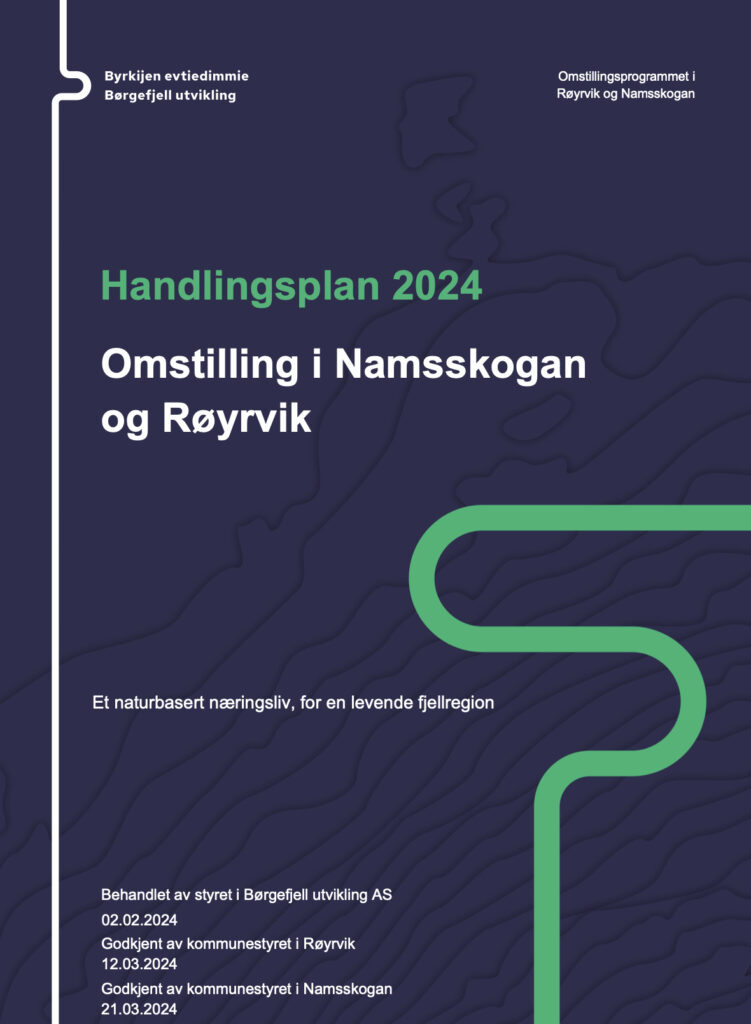 Forside Handlingsplan 2024 Børgefjell Utvikling